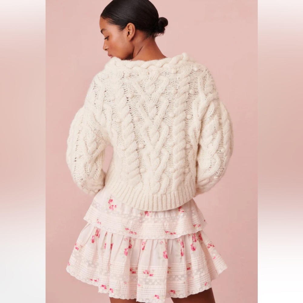 LoveShackFancy Ruffle Mini Skirt- Berry Moment - Picture 2 of 7